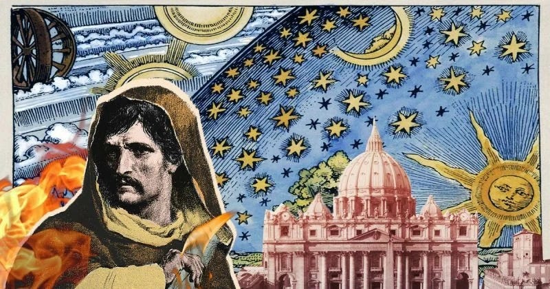 Tribute collage to Giordano Bruno