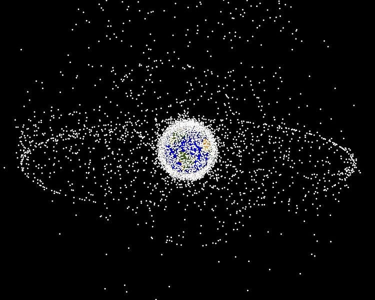 Satellite debris tracked by NASA