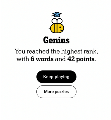 Screenshot of additional word scores