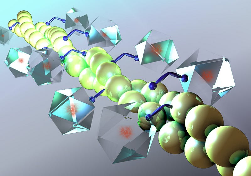 Visualization of nano-diamonds illuminating proteins.