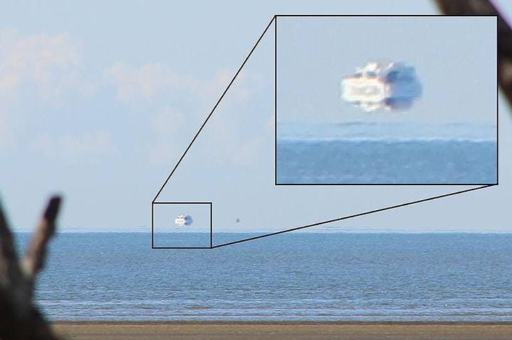 Example of Fata Morgana phenomenon