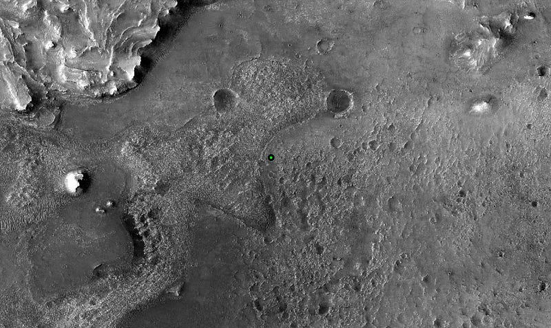 NASA Perseverance Rover Landing Site on Mars