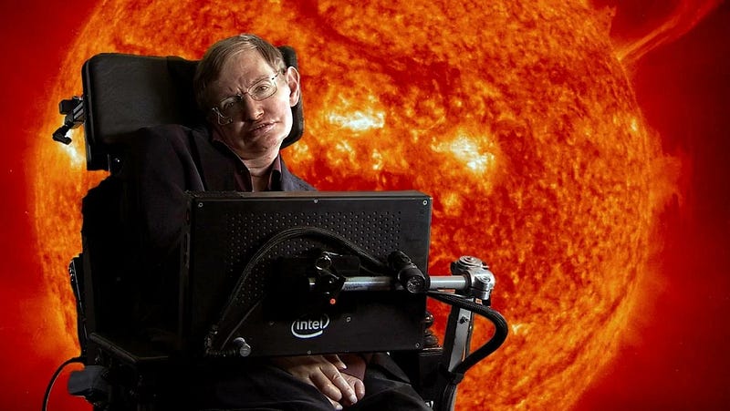 Tribute to Stephen Hawking against a cosmic backdrop