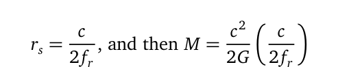 Schwarzschild Black Hole Estimation Equation