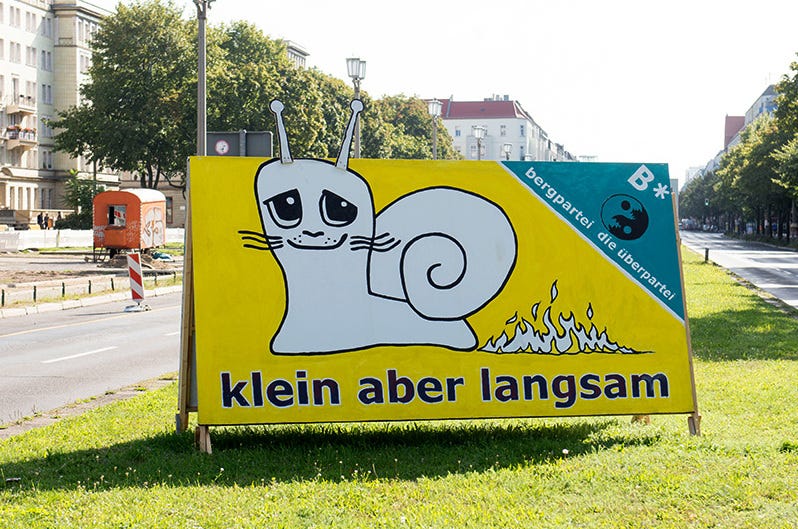 The Bergpartei's humorous campaign antics during the 2017 Bundestag elections