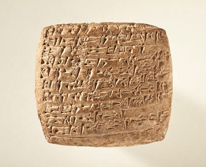 Babylonian tablets and AI technology