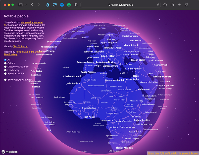 Notable People map.